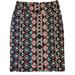 Lularoe Skirts | Lularoe Black Pink Blue Geometric Pattern Pull On Cassie Pencil Skirt Womens L | Color: Black/Pink | Size: L