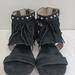 Michael Kors Shoes | Michael Kors Bully Suede Fringe Gladiator Sandals Zipper Black Women Size 81/2 | Color: Black | Size: 8.5