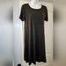 Lularoe Dresses | Lularoe T-Shirt Dress Charcoal Grey | Color: Black/Gray | Size: S