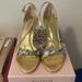 Anthropologie Shoes | Anthropologie Vicenza Heels | Color: Gold/Silver | Size: 9.5