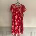 Lularoe Dresses | Lularoe Size Xxs Carly Dress, Nwt | Color: Red/White | Size: Xxs