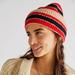 Free People Accessories | Free People Varsity Stripe Slouchy Beanie New | Color: Red/Tan | Size: Os