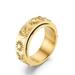 Free People Jewelry | - Moon & Star Spinning Rings 18k Gold Titanium Steel | Color: Gold/Tan | Size: 7-8 Or 9