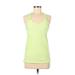 Adidas Active Tank Top: Green Print Activewear - Women's Size Medium