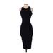 James Perse Casual Dress - Bodycon: Black Solid Dresses - Women's Size X-Small