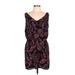 Artisan NY Casual Dress - Mini Cowl Neck Sleeveless: Burgundy Dresses - Women's Size 12