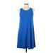 Old Navy Casual Dress - A-Line Scoop Neck Sleeveless: Blue Print Dresses - Women's Size Medium