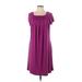 Mary McFadden Casual Dress: Purple Dresses - Women's Size Large