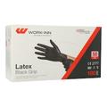 100 WORK-INN/PS Handschuhe, Latex puderfrei Black Grip schwarz Größe M