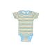 Gerber Short Sleeve Onesie: Yellow Stripes Bottoms - Size 0-3 Month