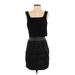 Bailey 44 Cocktail Dress - Sheath Square Sleeveless: Black Solid Dresses - Women's Size Small