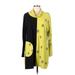 snapdragon & twig Casual Dress - Mini High Neck Long sleeves: Yellow Polka Dots Dresses - Women's Size Large