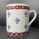 Vintage 1990 Royal Kendal Fleur-de-lis fine bone china mug made in England designed for the Queens house by Westcott Heald