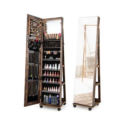 Costway 64 Inches Lockable Jewelry Cabinet Armoire...