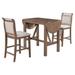 Wood Counter Height Drop Leaf Dining Table Set, 3-Piece