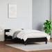 vidaXL Bed Frame with Headboard Platform Bed Base for Bedroom Faux Leather