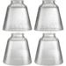 Aspen Creative 23174-60-4,Transitional Clear Seeded Ceiling Fan Replacement Glass Shade,2-1/8"Fitter,Size:4-3/4"D x 4-3/4"H,4PK