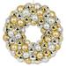 Gold And Silver Ball Ornaments Wreath - Multicolor