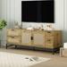 Rattan TV Stand Media Storage Cabinet TV Console for TVs up to 65" - 59.09" x 15.79" x 21.69"
