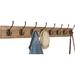 Wall Mounted Coat Rack, Metal Wood Rack with 4 Hooks