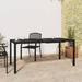 vidaXL Patio Table Patio Furniture Dining Table for Garden Anthracite Steel