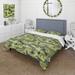 Designart "Green Zen Garden Countryhome Sanctuary" Green Floral Bedding Cover Set With 2 Shams