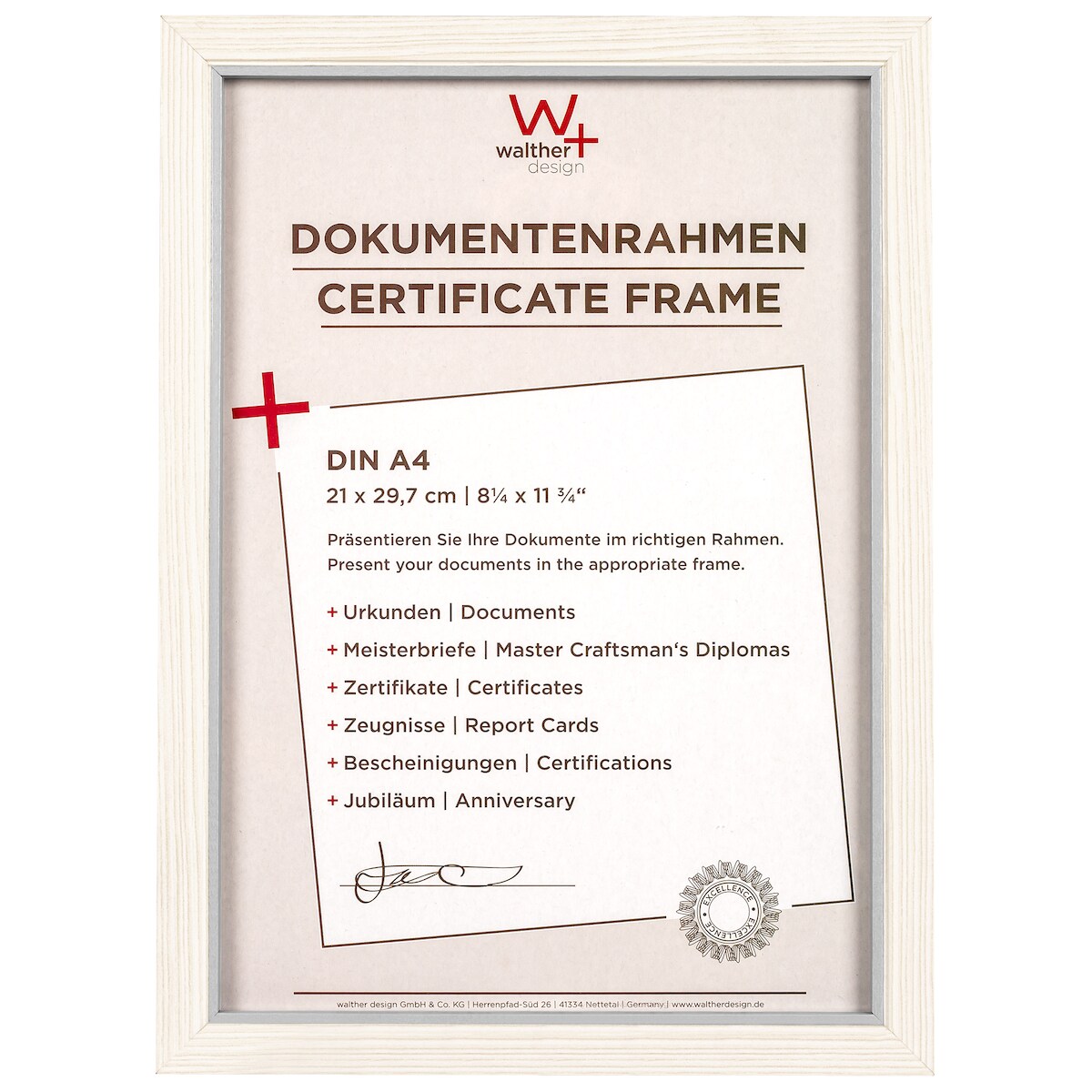 Hygge Holzrahmen 021X029,7 cm WEISS Image