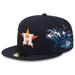 Men's New Era Navy Houston Astros Tonal Wave 59FIFTY Fitted Hat