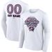 Unisex Fanatics Branded White Columbus Blue Jackets Personalized Name & Number Leopard Print Long Sleeve T-Shirt