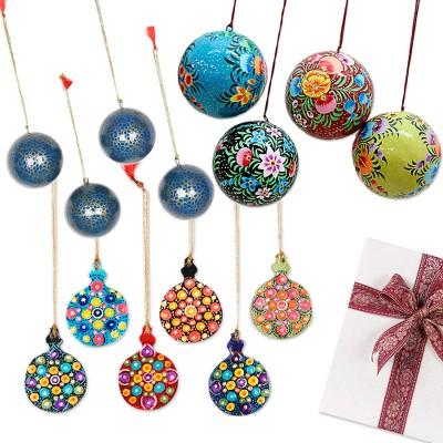 'Hand-Painted Cardboard and Papier Mache Curated Gift Set'