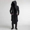 Manteau à Capuche Dégradant pour Homme Coupe-Vent à la Mode Long Résistant au Froid Confortable