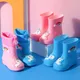 Bottes de Pluie en Caoutchouc pour Enfant Fille et Garçon Chaussures Chaudes en PVC Imperméables