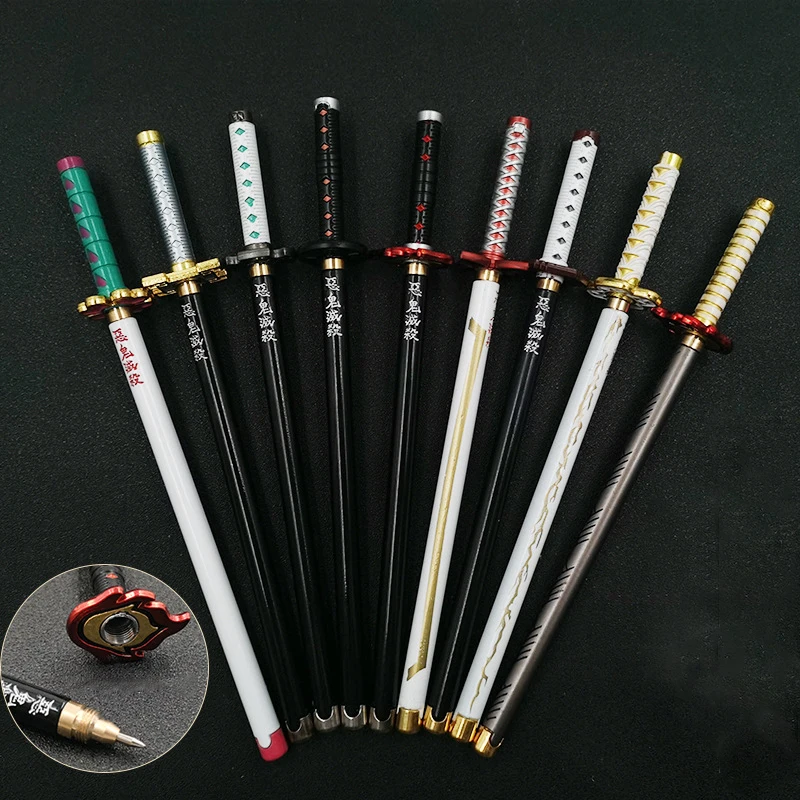 Halloween japonais Anime épées Gel-stylo Cosplay Ninja armes samouraï Costumes accessoires cadeaux de noël Fans Collections cadeaux