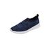 Extra Wide Width Men's Athletic Knit Stretch Sneaker by KingSize in Navy Marl (Size 13 EW)