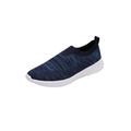 Wide Width Men's Athletic Knit Stretch Sneaker by KingSize in Navy Marl (Size 12 W)