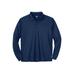 Men's Big & Tall Long Sleeve No Sweat Polo by KingSize in Navy (Size 2XL)