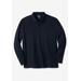 Men's Big & Tall Long Sleeve No Sweat Polo by KingSize in Black (Size 2XL)