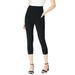 Plus Size Women's Side-Pocket Essential Capri Legging by Roaman's in Black (Size 12)