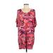 Trina Trina Turk Casual Dress - Shift Scoop Neck Short sleeves: Pink Dresses - Women's Size Medium
