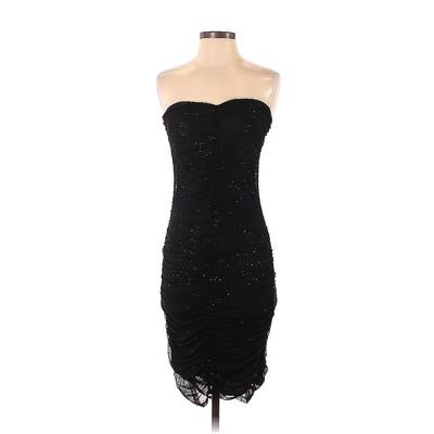 Bebe Cocktail Dress - Party Sweetheart Sleeveless: Black Print Dresses - Women's Size Small