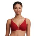 Chantelle Womens Festivité Plunge T-Shirt Bra - Red Polyamide - Size 36D