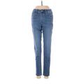 Laurie Felt Jeggings - Mid/Reg Rise Skinny Leg Boyfriend: Blue Bottoms - Women's Size 2X-Small - Sandwash