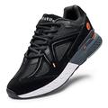 FitVille Laufschuhe Herren Extra Weite Turnschuhe Sportschuhe Breit Fitnessschuhe Bequeme Sneakers Schuhe für Plantarfasziitis Fußschmerzen Schwarz 50 EU XX-Weit