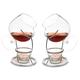 OBIOZZ Large Brandy and Cognac Snifter Warmer Glass Gift Set 2X 400ml Crystal Glasses dlhfr917