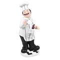 BESPORTBLE 1pc Resin Cook Statue Kitchen Cook Figurine Resin Chef Sculpture Italian Kitchen Decor Chef Figure Kitchen Chef Ornament Italian Chef Statue Fat Chef Retro Bookshelf Mini Doll 3d