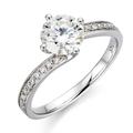 AAA Gems IGI Certified Classic Channel Setting Round Lab Grown Diamond Ring 14K White Gold (Rose Gold, O 1/2)