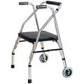 Rollator Height-Adjustable Lower Extremity Trainer, Handicapped/Elderly,Foldable Frame Aluminum Alloy Adjustable Height Rollator Yearn for (White) Full Moon