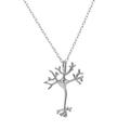 ScienceFox Neuron Necklace Chain made of 925 Sterling Silver in 3 colours Gold, Rose Gold, Silver and 7 cm extender (Silver)