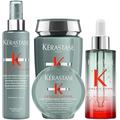 Kerastase Genesis Homme Thickness Boosting Shampoo 250ml, Daily Anti-Hair Fall Fortifying Serum 90ml, Strength & Thickness Boosting Spray 150ml & Instant Thickening Molding Clay 75ml