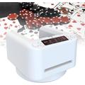 Automatic Card Dealer Machine, 360° Rotating 2 Decks Card Dealer, Casino Playing Card Table Accessories, Built-in 2800MAH Rechargeable Battery, for UNO, Blackjack ( Color : White )
